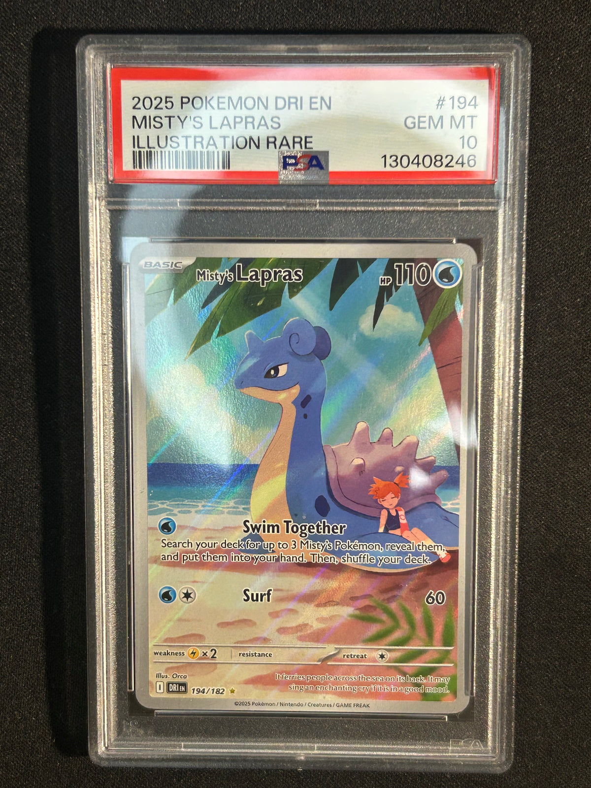 Misty's Lapras 194/182 PSA 10