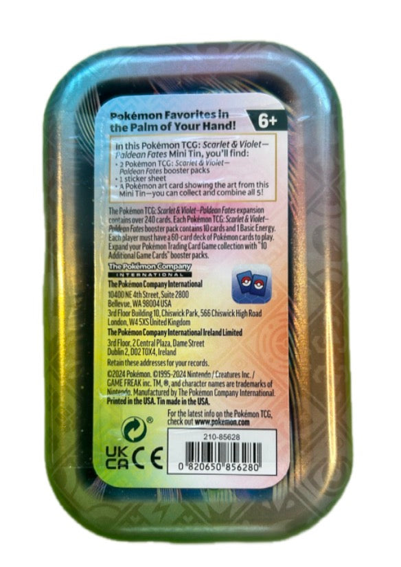 Pokemon Paldean Fates Mini Tin (Display Tilgjengelig)