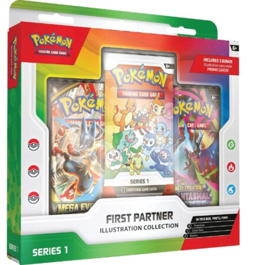 Pokemon First Partner Illustration Collection Series 1 (Case tilgjengelige)