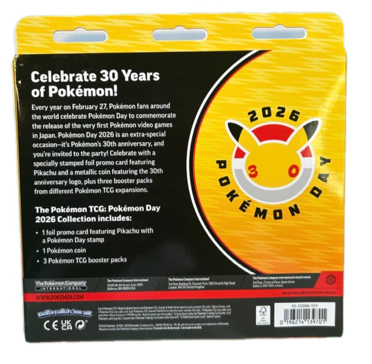Pokemon TCG: Pokemon Day 2026 Collection Boks (Case tilgjengelig)
