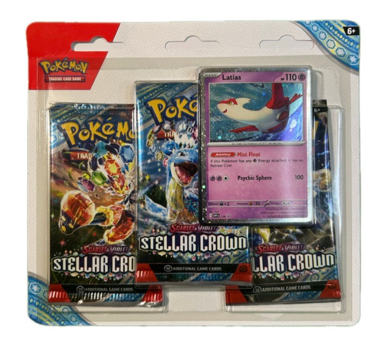 Pokemon TCG: Stellar Crown 3-pk Blister