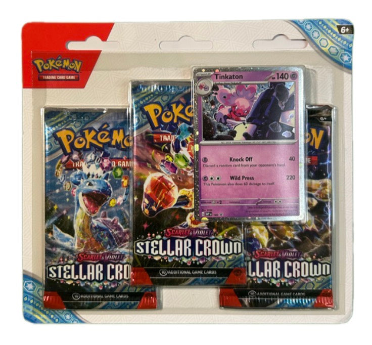 Pokemon TCG: Stellar Crown 3-pk Blister