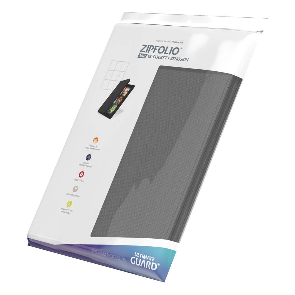 Ultimate Guard Zipfolio 360 18-Pocket Xenoskin - Grå